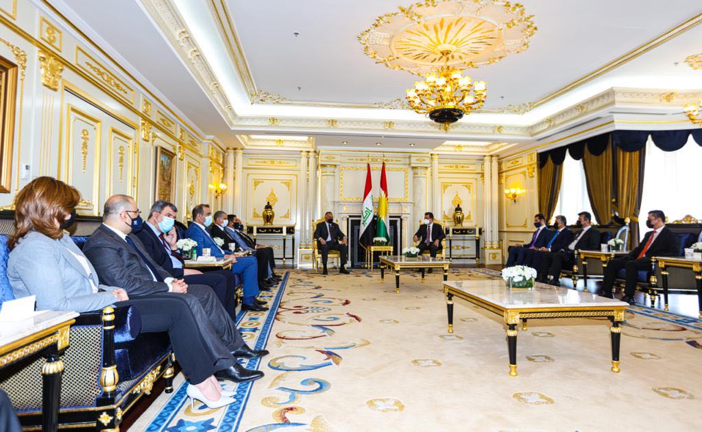 سەرۆک وەزیرانی هەرێمی کوردستان  پێشوازی لە سەرۆک وەزیرانی عێراق دەکات